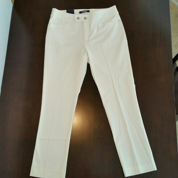 Chaps Pants & Jumpsuits Chaps White Straight Leg Stretch Pants Size